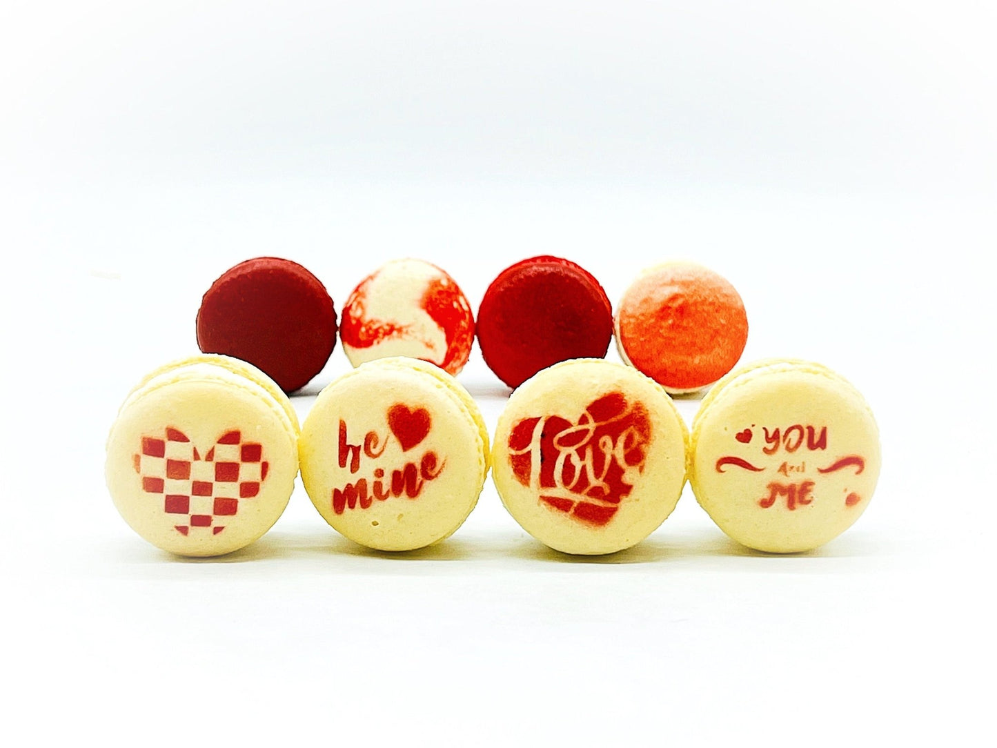 The Red Love Macarons | 12 French Macarons Set - Macaron Centrale
