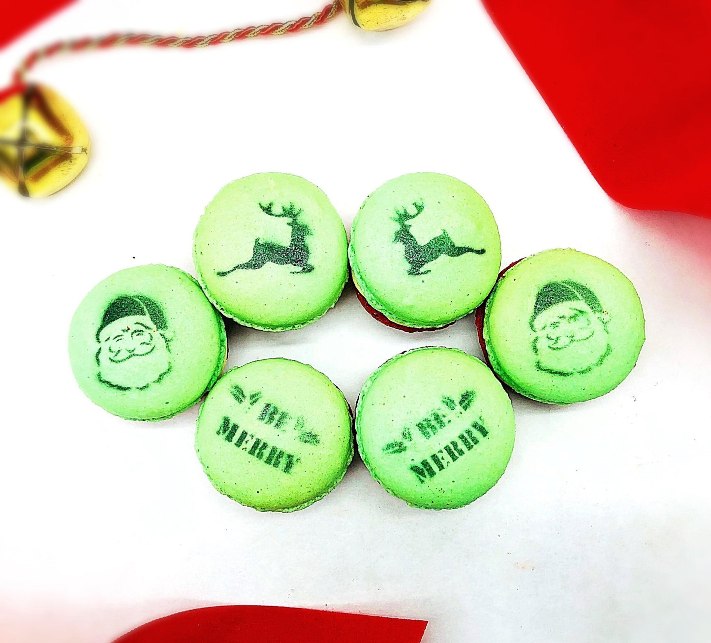 The Santa Clause Apple Caramel French Macarons - Macaron Centrale6 pack