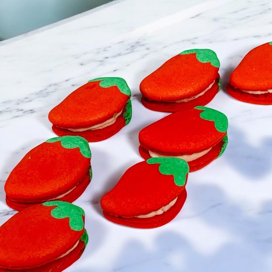 The Ultimate Firecracker Dessert Tower – Sweet & Spicy! - Macaron Tower Included - Macaron CentraleSpricy Lemon | Peach Habanero | Strawberry Rhubarb Chili3 Tiers