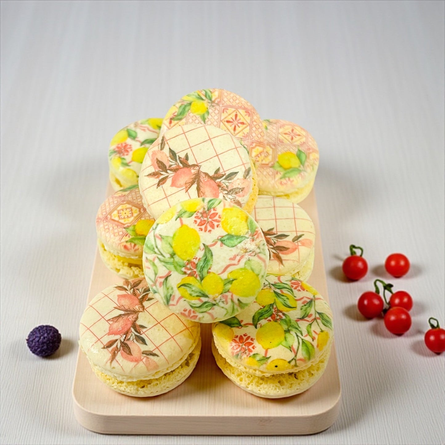 The Ultimate Lemon Blossom Macaron Tower - Macaron Tower Included - Macaron CentraleDefault Flavors | Lemon - Lemon Cream Cheese - Raspberry Champagne3 Tiers