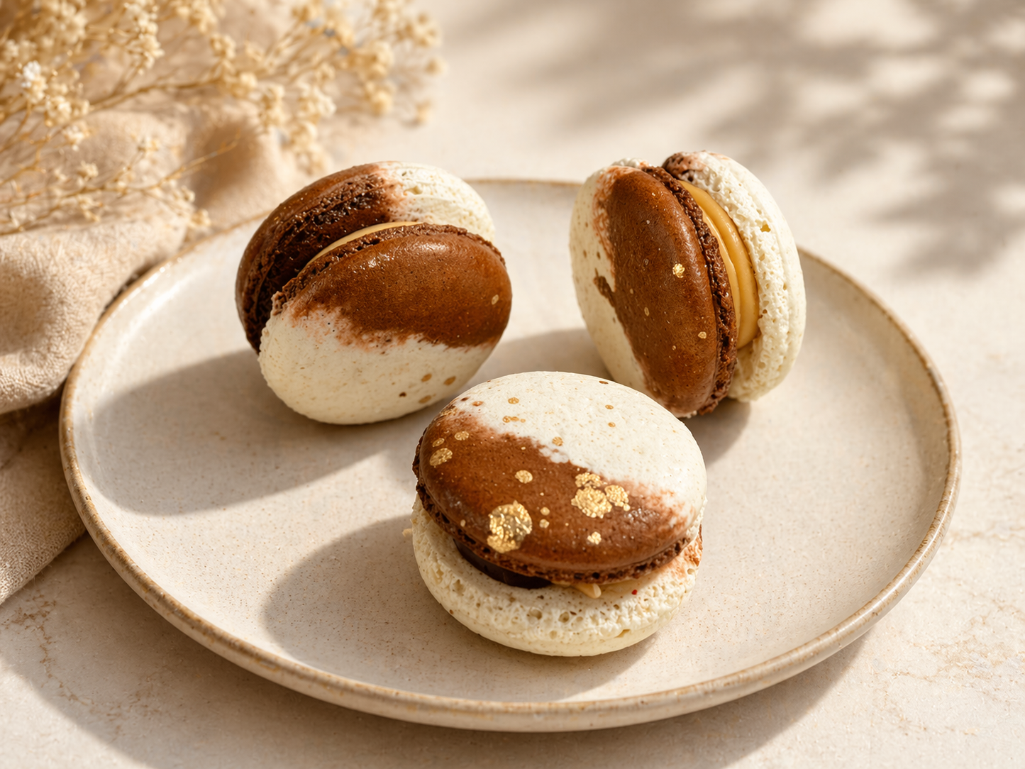 Caramel Chocolate Truffle Macarons – 50 Pack