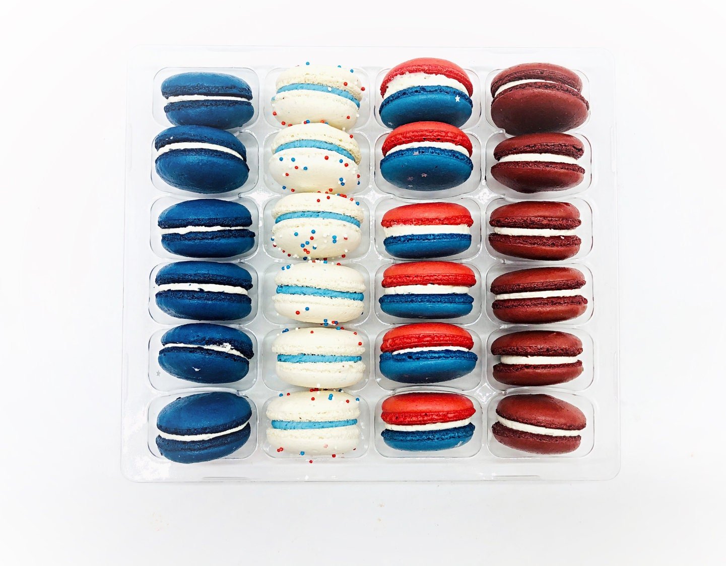 United States of Macarons | USA Collection Pack French Macarons | Available in 12 & 24 Pack - Macaron Centrale12 Pack
