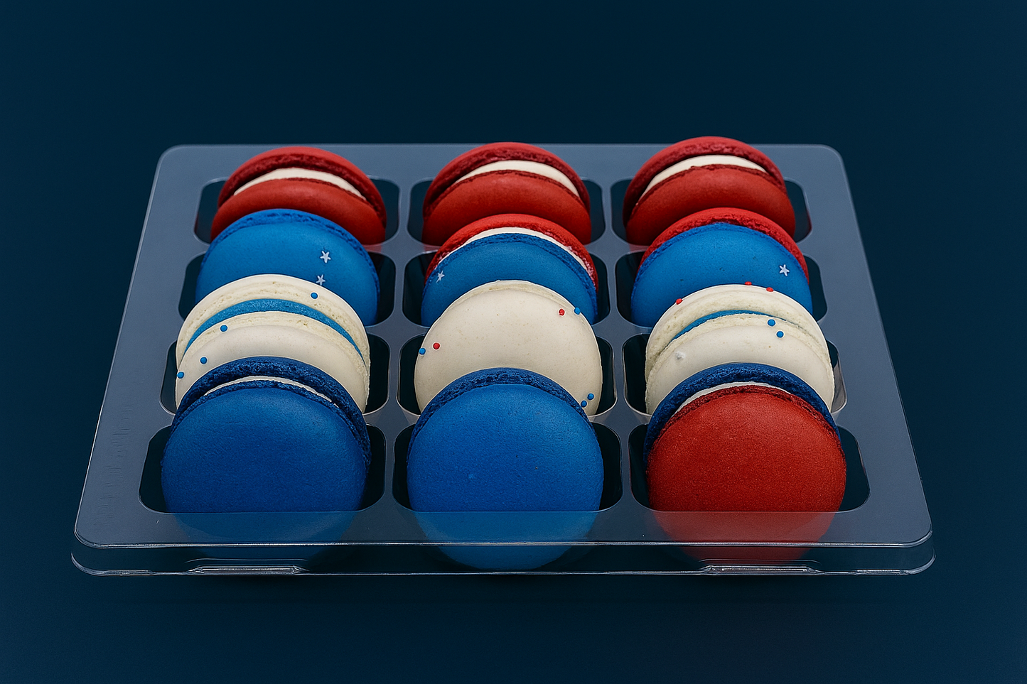 United States of Macarons | USA Collection Pack French Macarons | Available in 12 & 24 Pack