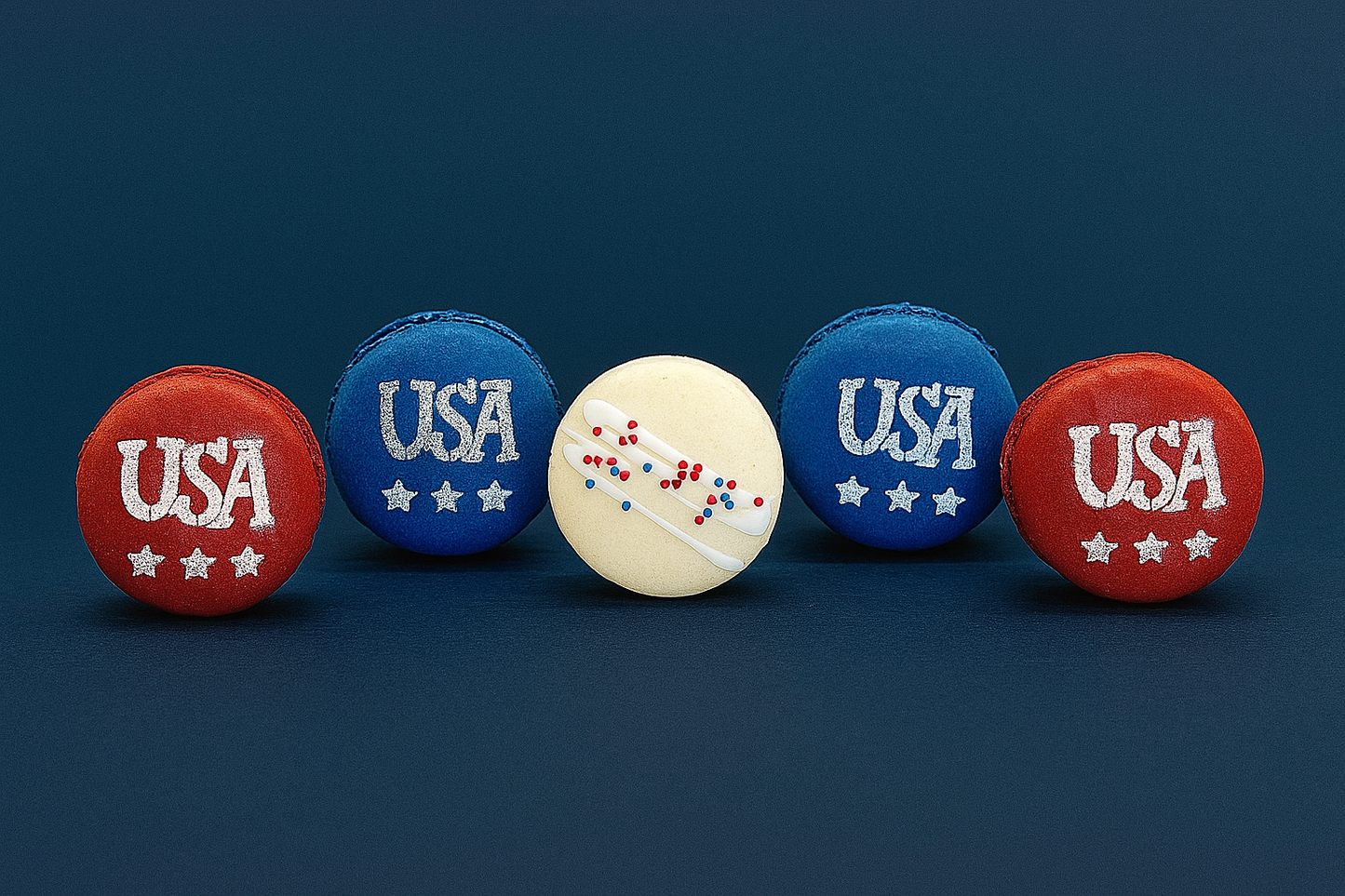 United States of Macarons | The Red, White, Blue USA Pack French Macarons