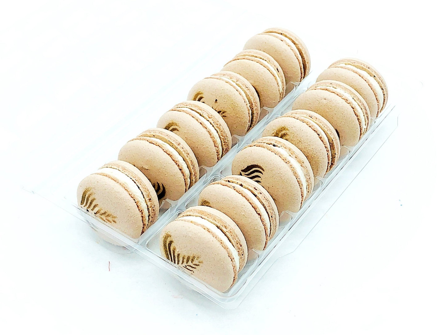 Vegan Almond Milk Latte Macarons - Macaron Centrale4 Pack