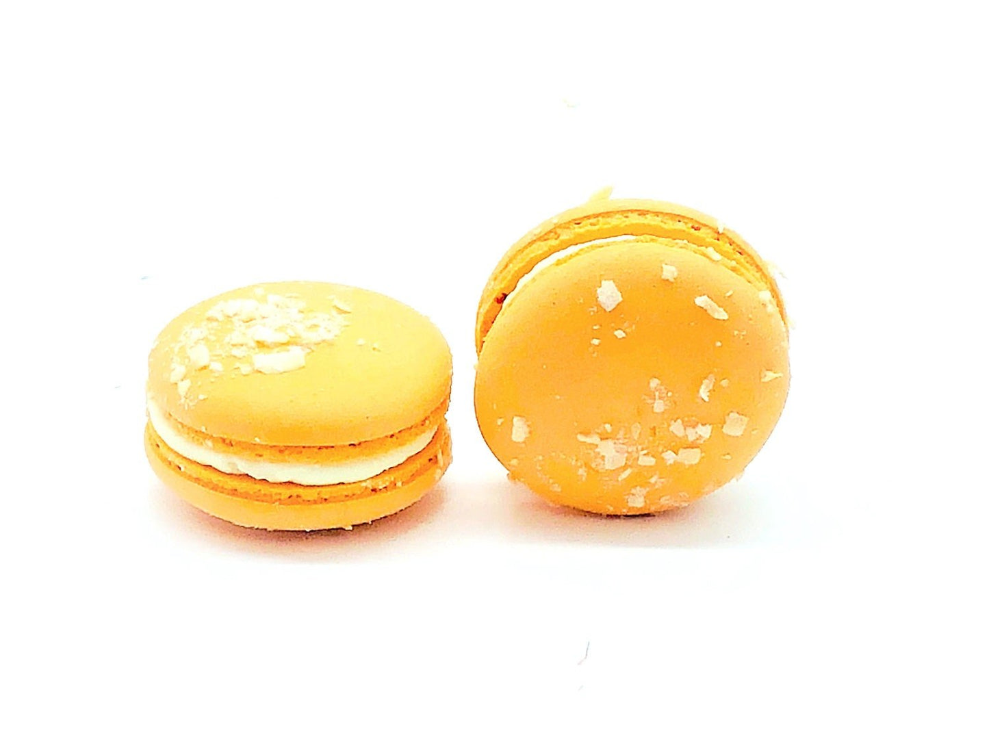 Wholesale Mango Coconut Vegan Macarons | Available in 24 & 48 Pack - Macaron Centrale24 Pack