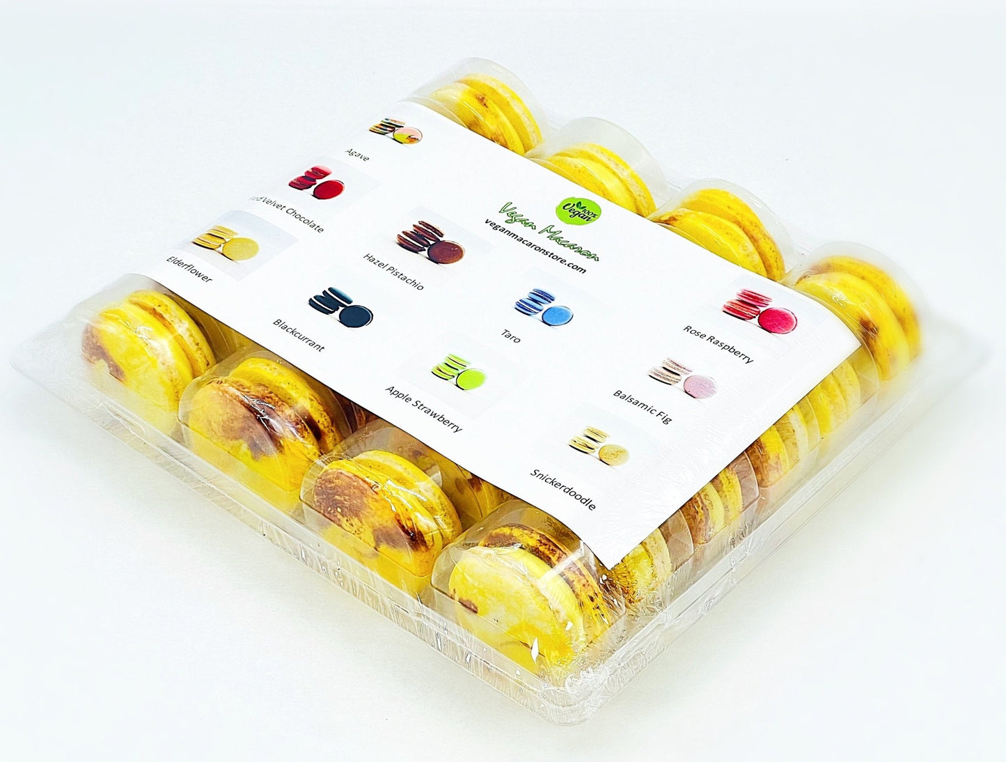 Wholesale Yellow Planet (Lemon Chocolate) Vegan Macarons | Available in 24 & 48 Pack - Macaron Centrale24 Pack