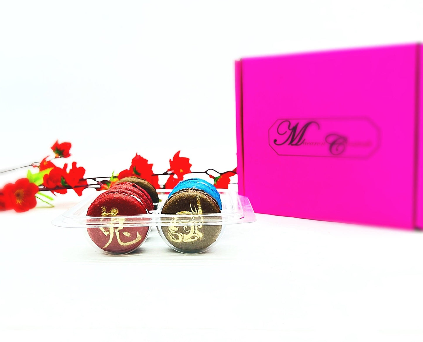 Year of The Rabbit | Assorted French Macaron decorated with Gold Dust - Macaron CentraleVariety6 Pack