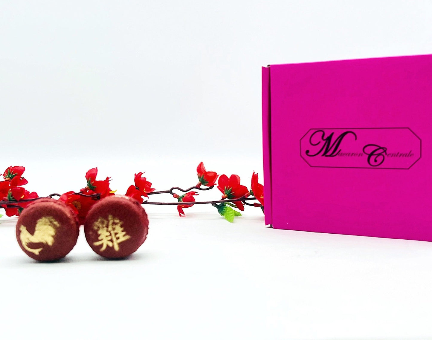 Year of The Rooster | Assorted French Macaron decorated with Gold Dust - Macaron CentraleVariety6 Pack