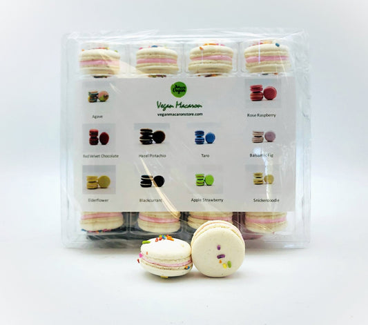 Wholesale Birthday Vegan Macarons | Available in 24 & 48 Pack | A great addition for your bakery establishment or your next party