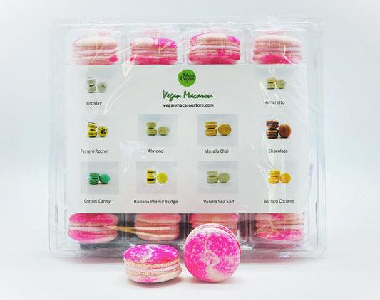 Wholesale Dragon Fruit Vegan Macarons | Available in 24 & 48 Pack | A great addition for your bakery establishment or your next party