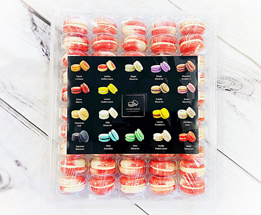 50 Pack Peppermint  French Macaron Value Pack-Macaron Centrale