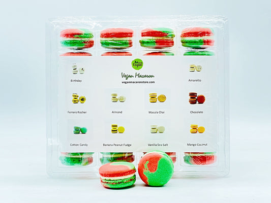 Wholesale Watermelon Honeydew Vegan Macarons | Available in 24 & 48 Pack | A great addition for your bakery establishment or your next party