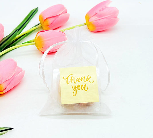 Personalized Thank you French Macarons for Guest (White Sheer) | Wedding Favors, Bridal Shower Favors,