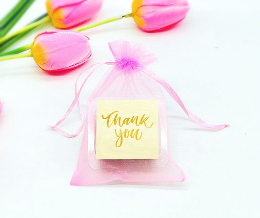 Personalized Thank you French Macarons for Guest (Pink Sheer) | Wedding Favors, Bridal Shower Favors,