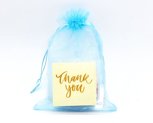 Personalized Thank you French Macarons for Guest (Light Blue) | Wedding Favors, Bridal Shower Favors,