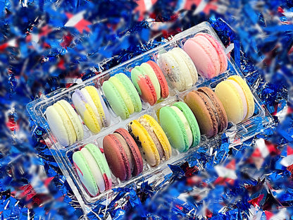 Surprise Me! 12 Pack Vegan French Macarons Set | , Dairy Free | 12 Different Flavors of Fun!