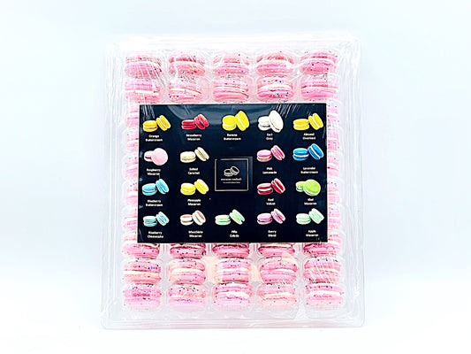 50 Pack Pink Birthday (Açaí)  French Macaron Value Pack-Macaron Centrale