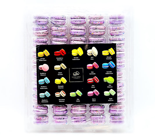 50 Pack Purple Birthday (Blueberry Pomegranate)  French Macaron Value Pack-Macaron Centrale
