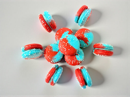 Firecracker French Macarons: Recipe Inspiration & Color Technique