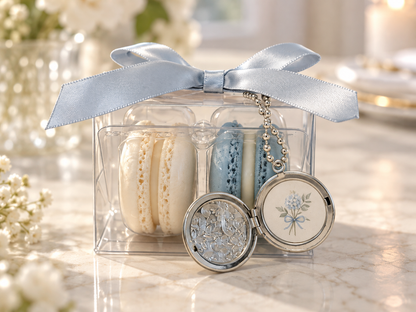 Keepsake Locket Macaron Wedding Favors