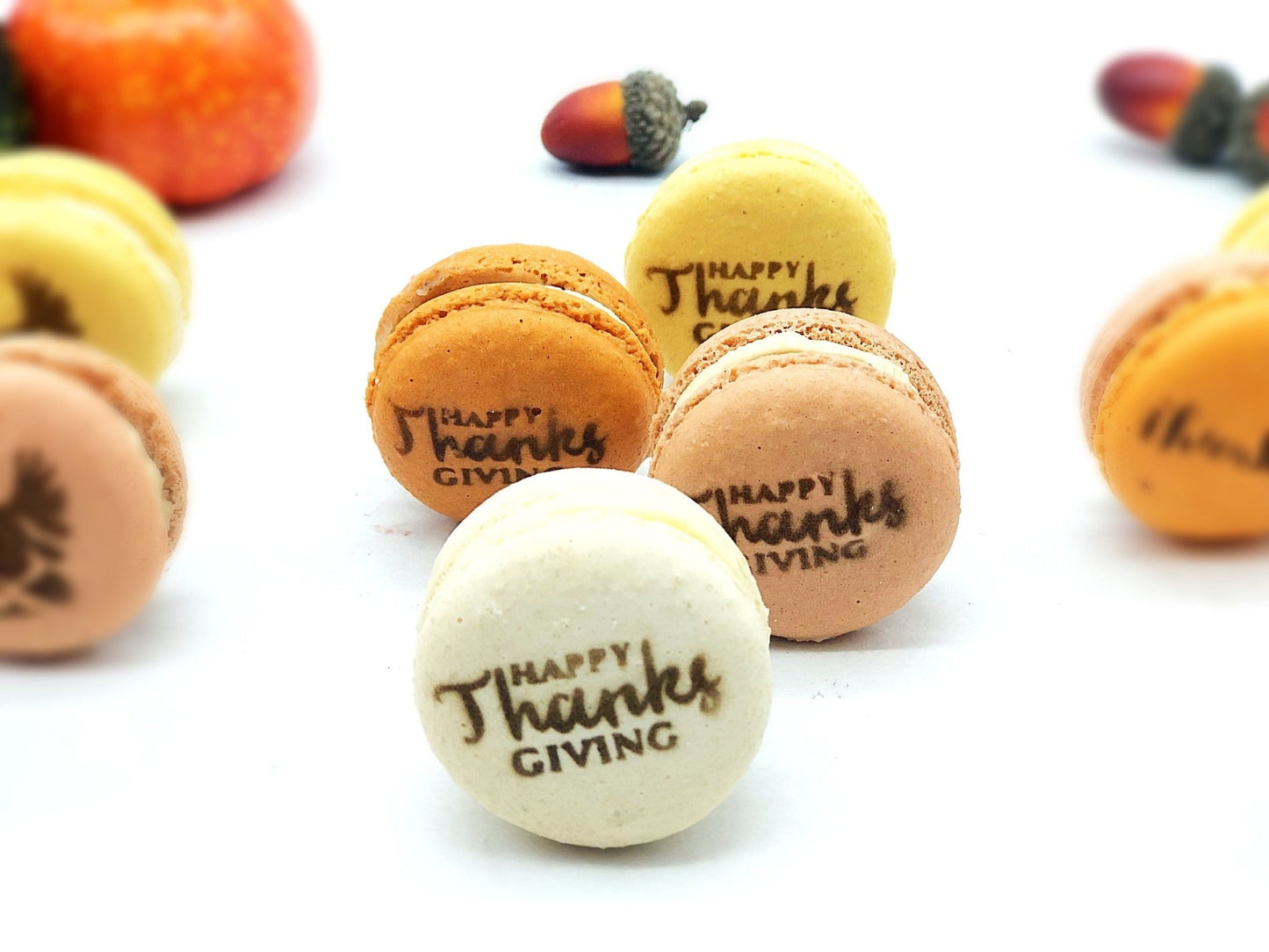 12 Pack Thanksgiving Macaron Set - Macaron Centrale