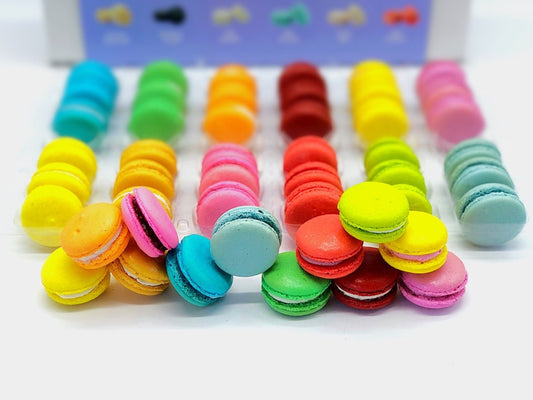 12 Shades of Macs | Volume #1 Fruity Color | French Macarons, 48 Assorted Macarons - Macaron Centrale48 Pack
