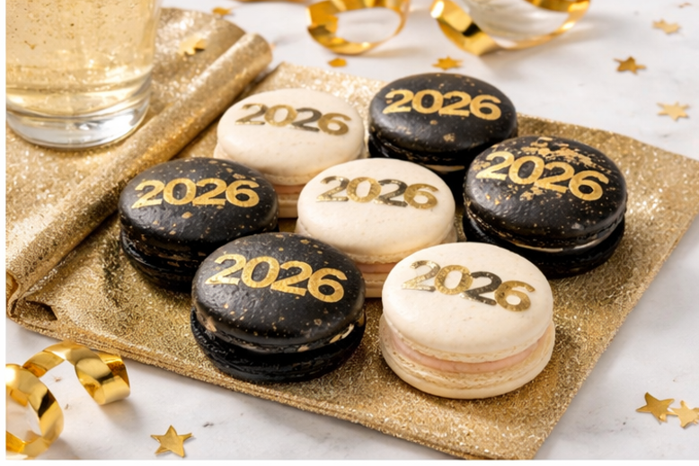 New Year 2026 Macaron Gift Set – Customizable Flavors in Elegant Packaging