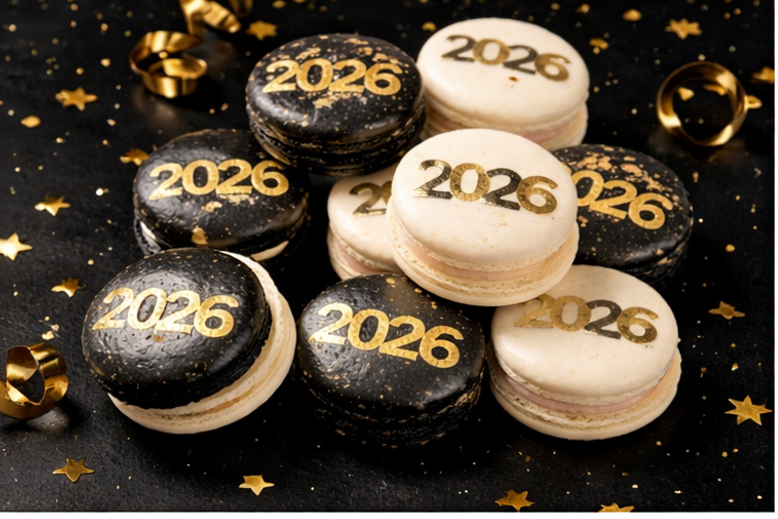 New Year 2026 Macaron Gift Set – Customizable Flavors in Elegant Packaging