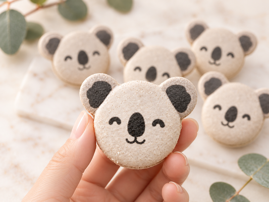 Koala Macarons – Cute Animal Macaron Gift, Baby Shower Cookies, Koala Birthday Treats, Woodland Party Dessert, Custom French Macarons