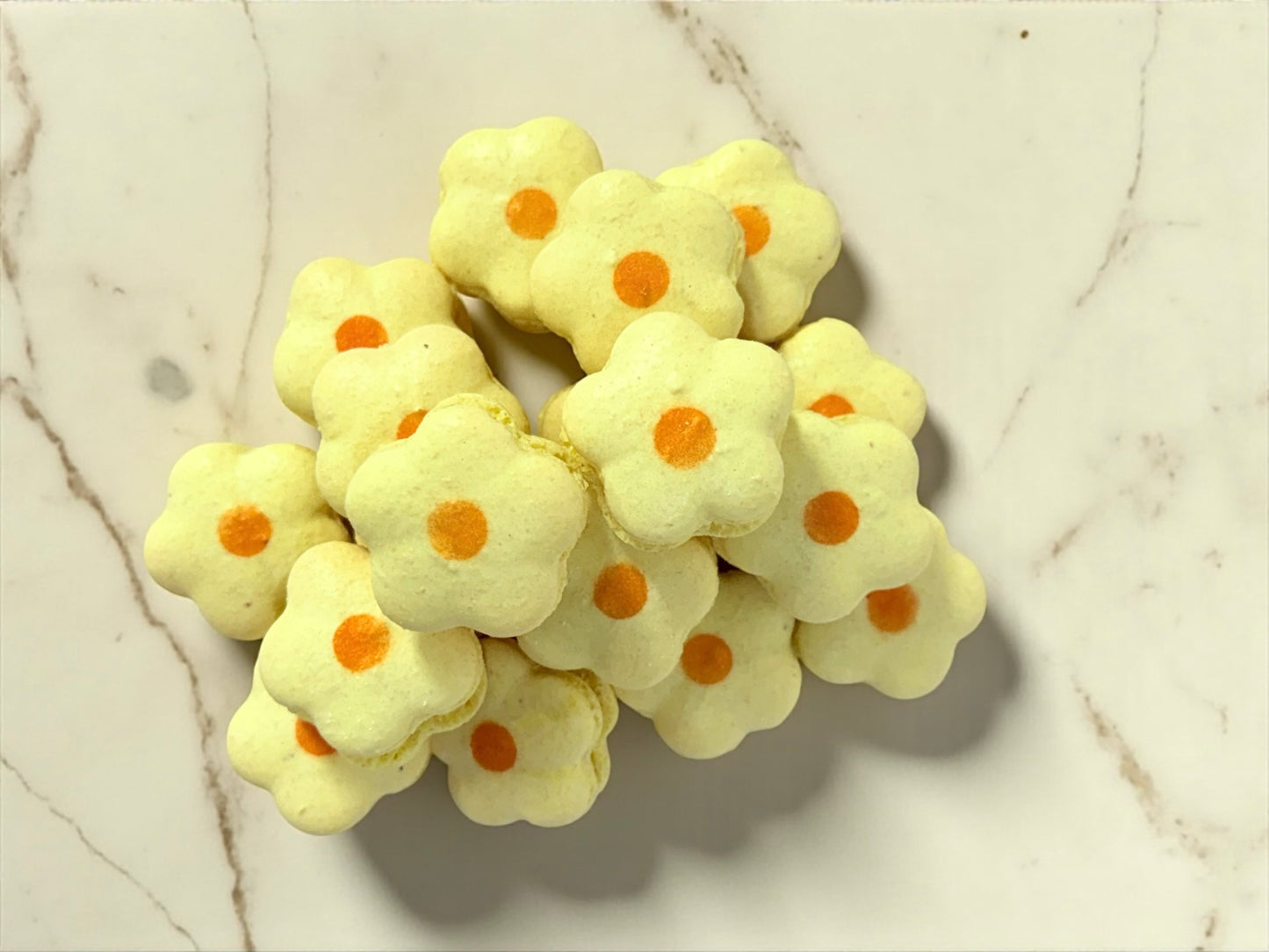 Lemon Flower French Macarons – Elegant, Delicate & Perfect for Any Celebration