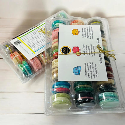 24 Pack | Surprise Me! French Macarons - Flavor Guide Included - Macaron Centrale