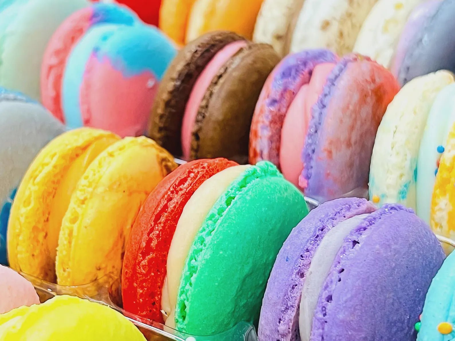 24 Pack | Surprise Me! French Macarons - Flavor Guide Included - Macaron Centrale