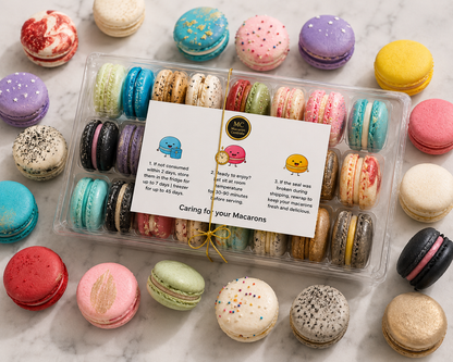 24 Pack | Surprise Me! French Macarons - Flavor Guide Included