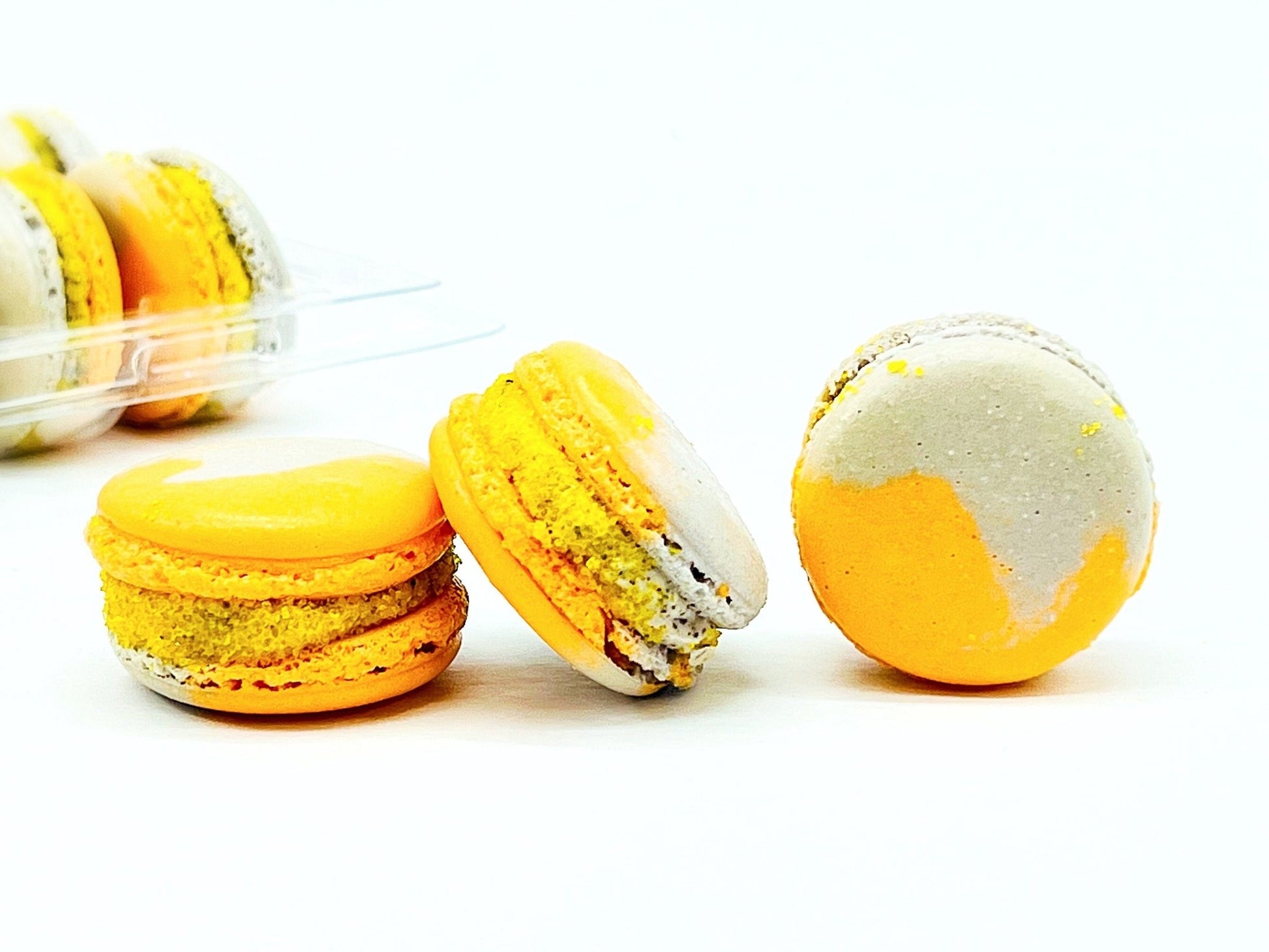 50 Pack Apricot Oreo French Macaron Value Pack - Macaron Centrale