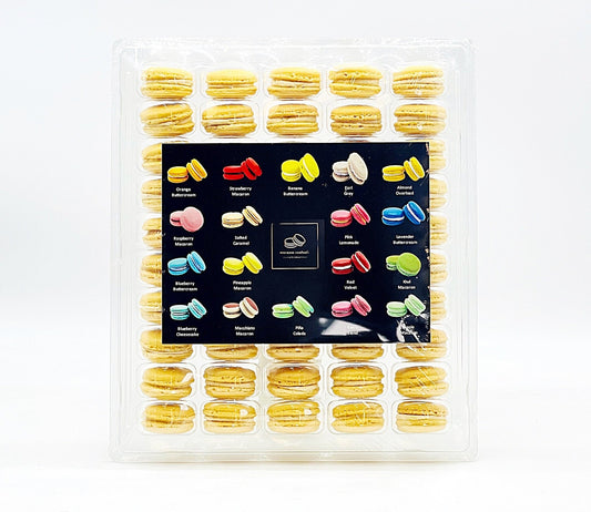 50 Pack Banana Peanut French Macaron Value Pack - Macaron Centrale