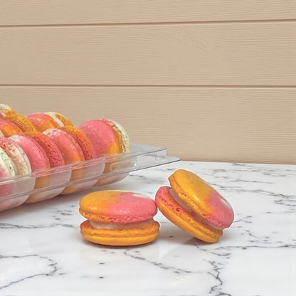 50 Pack Berry Mango Wave French Macarons - Macaron Centrale