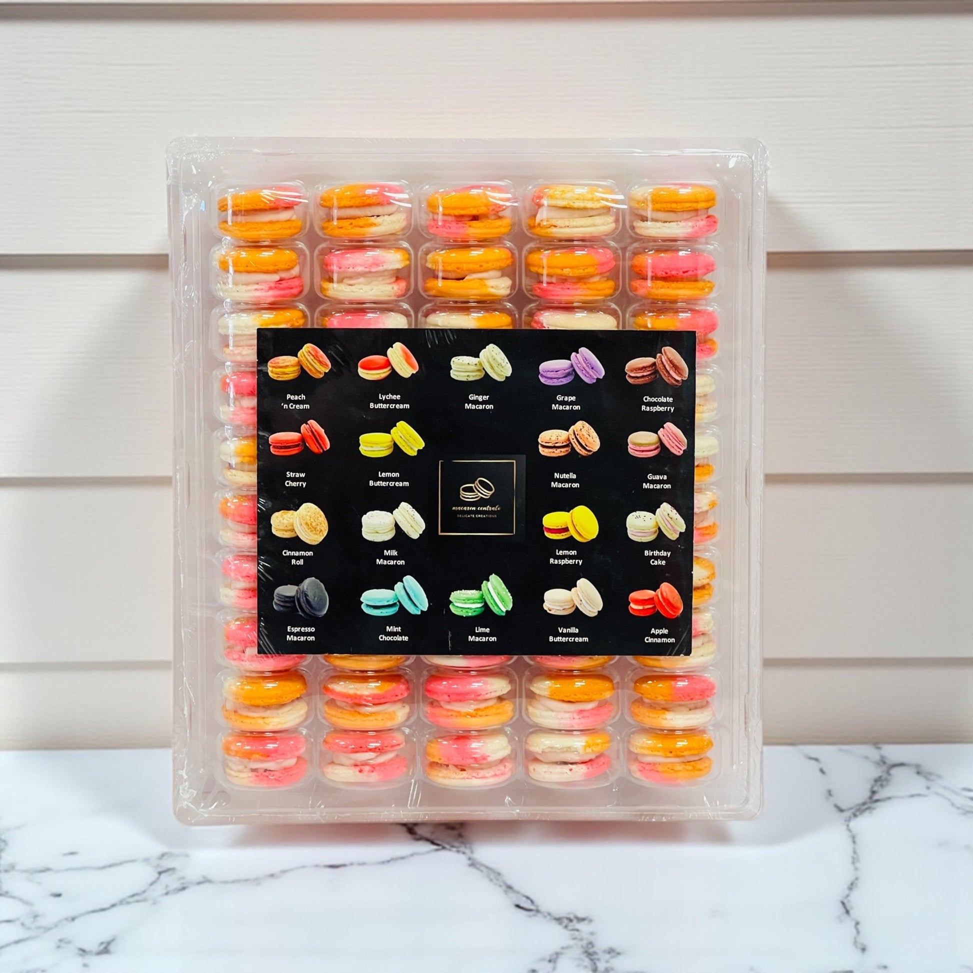 50 Pack Berry Mango Wave French Macarons - Macaron Centrale