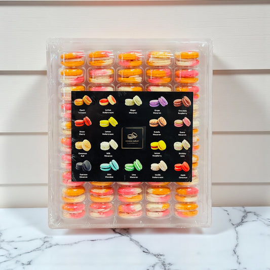 50 Pack Berry Mango Wave French Macarons - Macaron Centrale