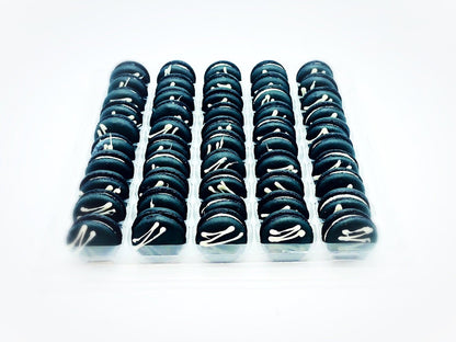 50 Pack Black Velvet French Macaron Value Pack - Macaron Centrale