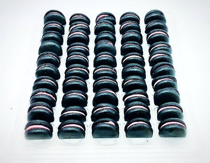 50 Pack Blackberry French Macaron Value Pack - Macaron Centrale