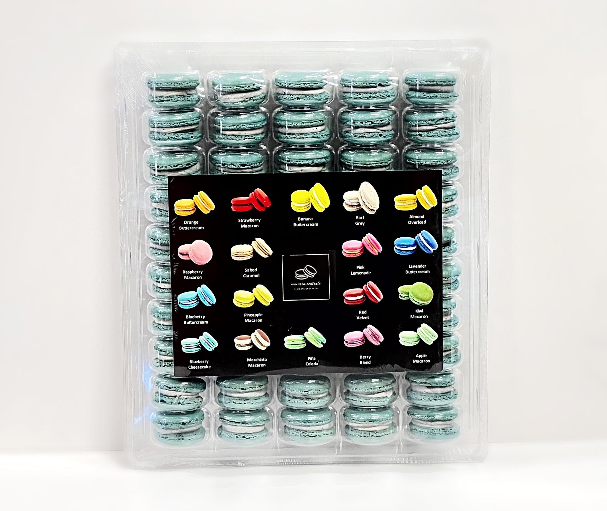 50 Pack Blackberry Lavender French Macaron Value Pack - Macaron Centrale