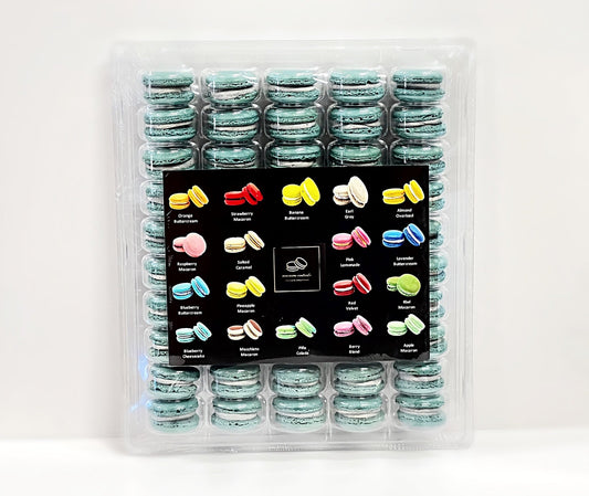 50 Pack Blackberry Lavender French Macaron Value Pack - Macaron Centrale