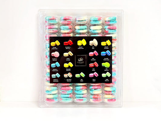 50 Pack Blackcurrant Gourmet French Macaron Value Pack - Macaron Centrale