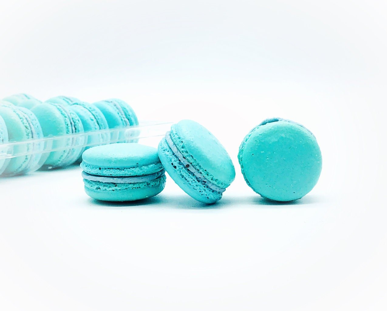 50 Pack Blueberry Buttercream French Macaron Value Pack - Macaron Centrale