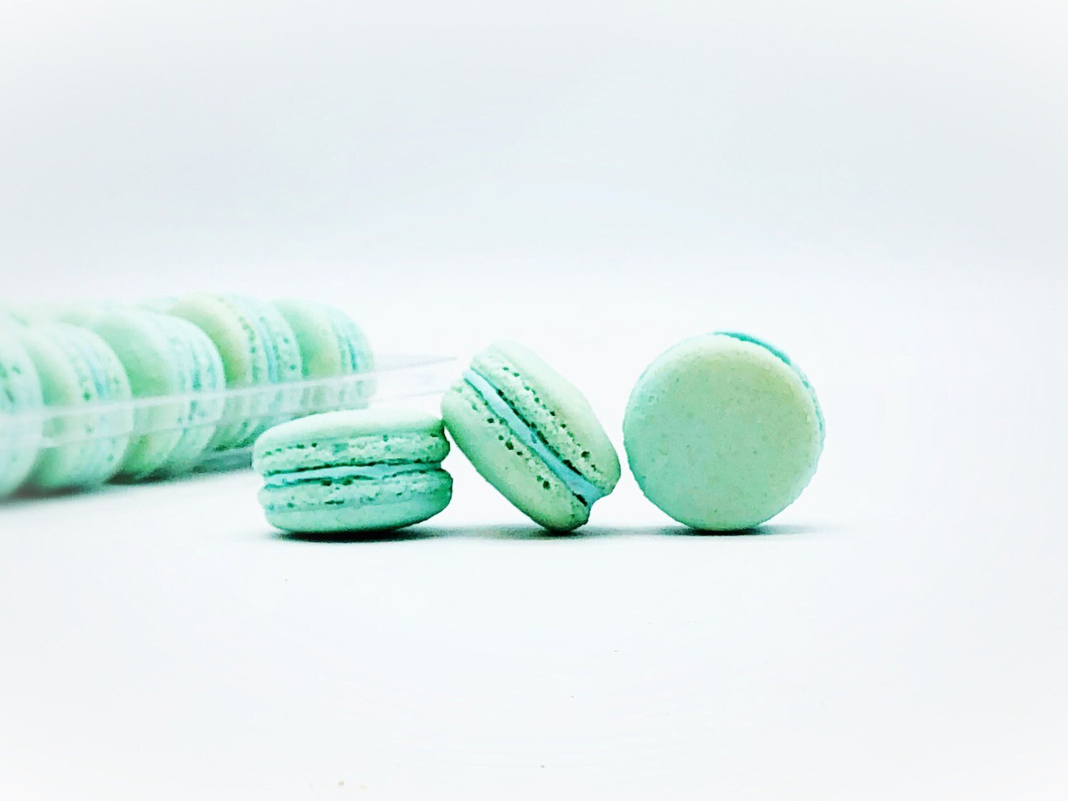 50 Pack Blueberry Chocolate Buttercream French Macaron Value Pack - Macaron Centrale