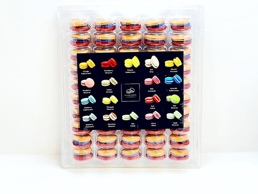 50 Pack Blueberry Kumquat French Macaron Value Pack - Macaron Centrale