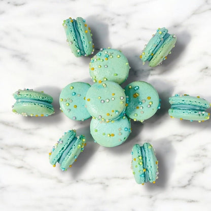 50 Pack Blueberry Mallow Bliss French Macarons Value Pack - Macaron Centrale
