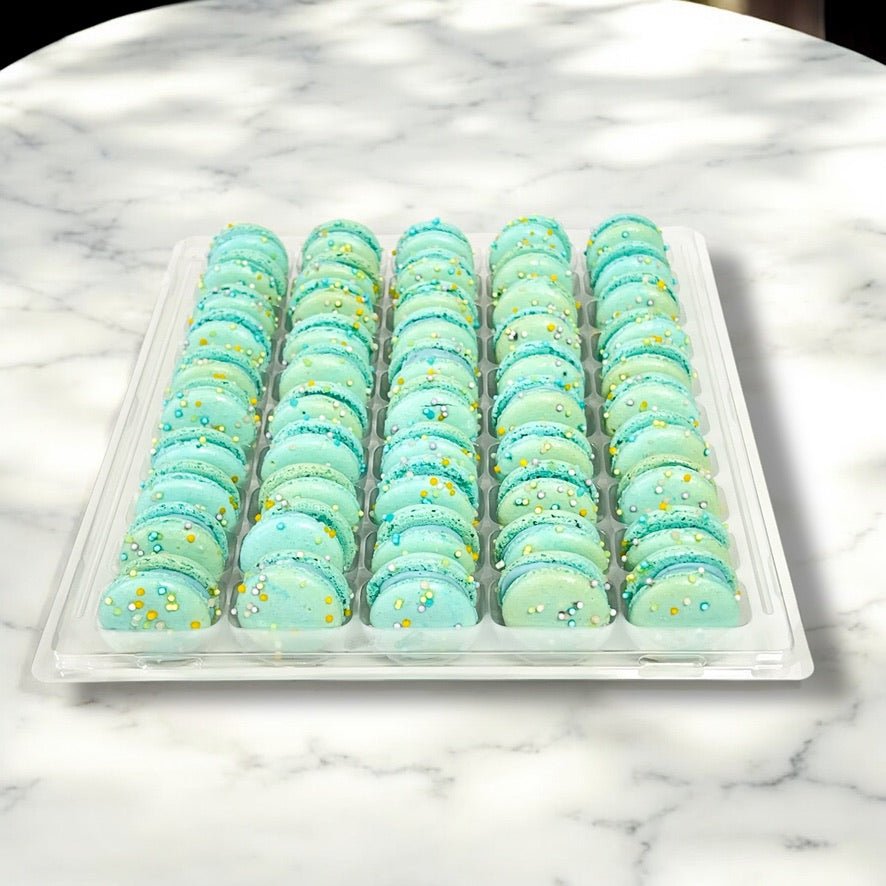 50 Pack Blueberry Mallow Bliss French Macarons Value Pack - Macaron Centrale