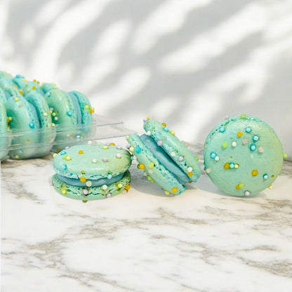 50 Pack Blueberry Mallow Bliss French Macarons Value Pack - Macaron Centrale